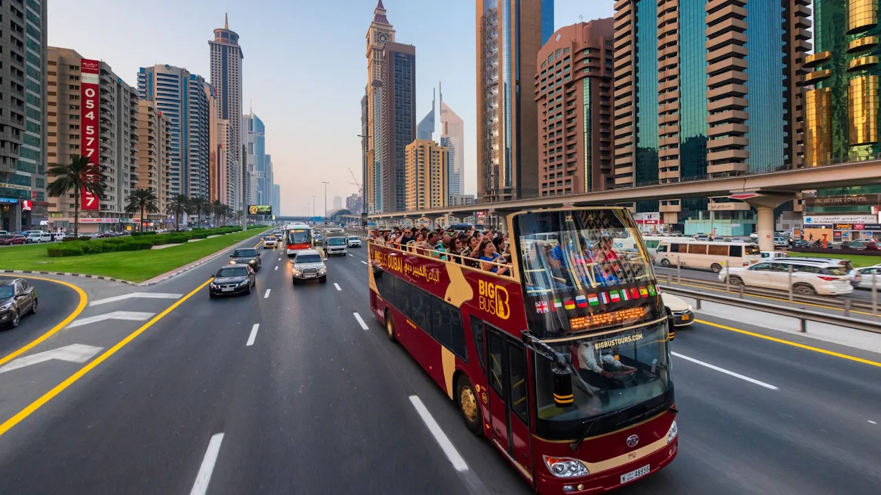Big Bus Dubai: 1/2/5 Days Hop-On-Hop-Off Tour Ticket