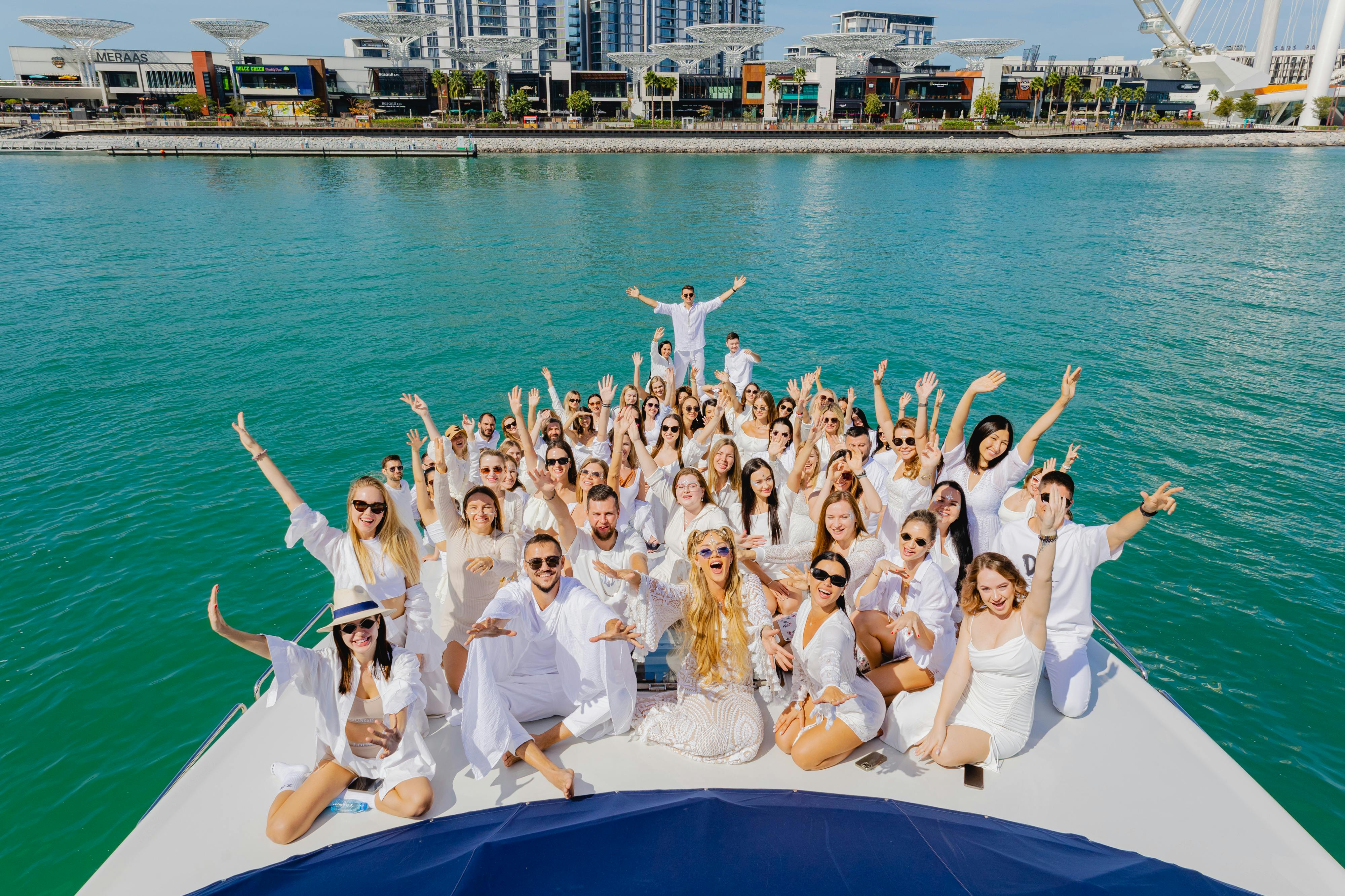 4-Hour Yacht Cruise in Dubai Marina with BBQ Lunch & Inflatable Slide Ticket