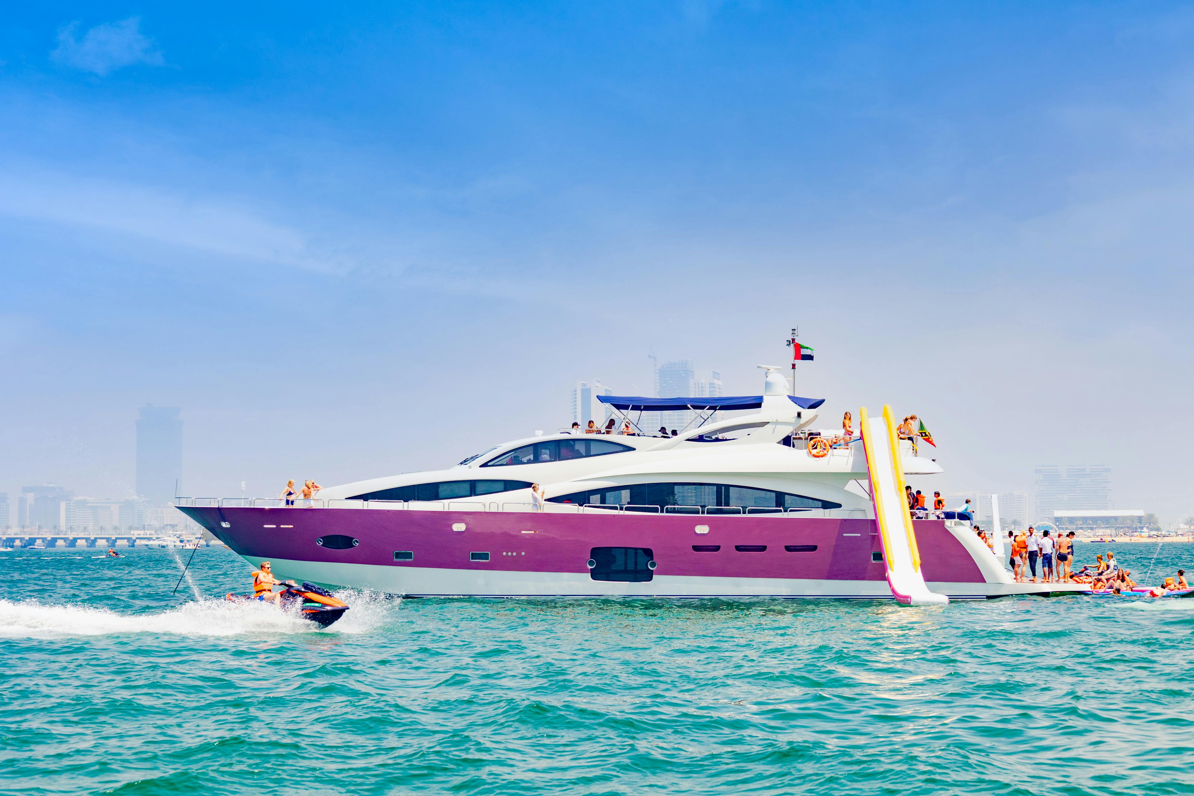 4-Hour Yacht Cruise in Dubai Marina with BBQ Lunch & Inflatable Slide Location