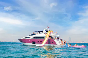 3-Hour Yacht Cruise in Dubai Marina with BBQ Lunch, Drinks & Inflatable Slide
