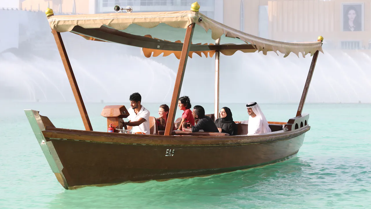 The Dubai Fountain Show and Lake Ride