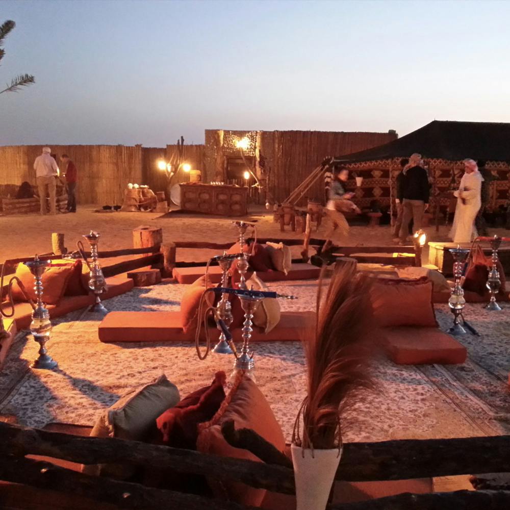 New Year Celebration in Desert  Location