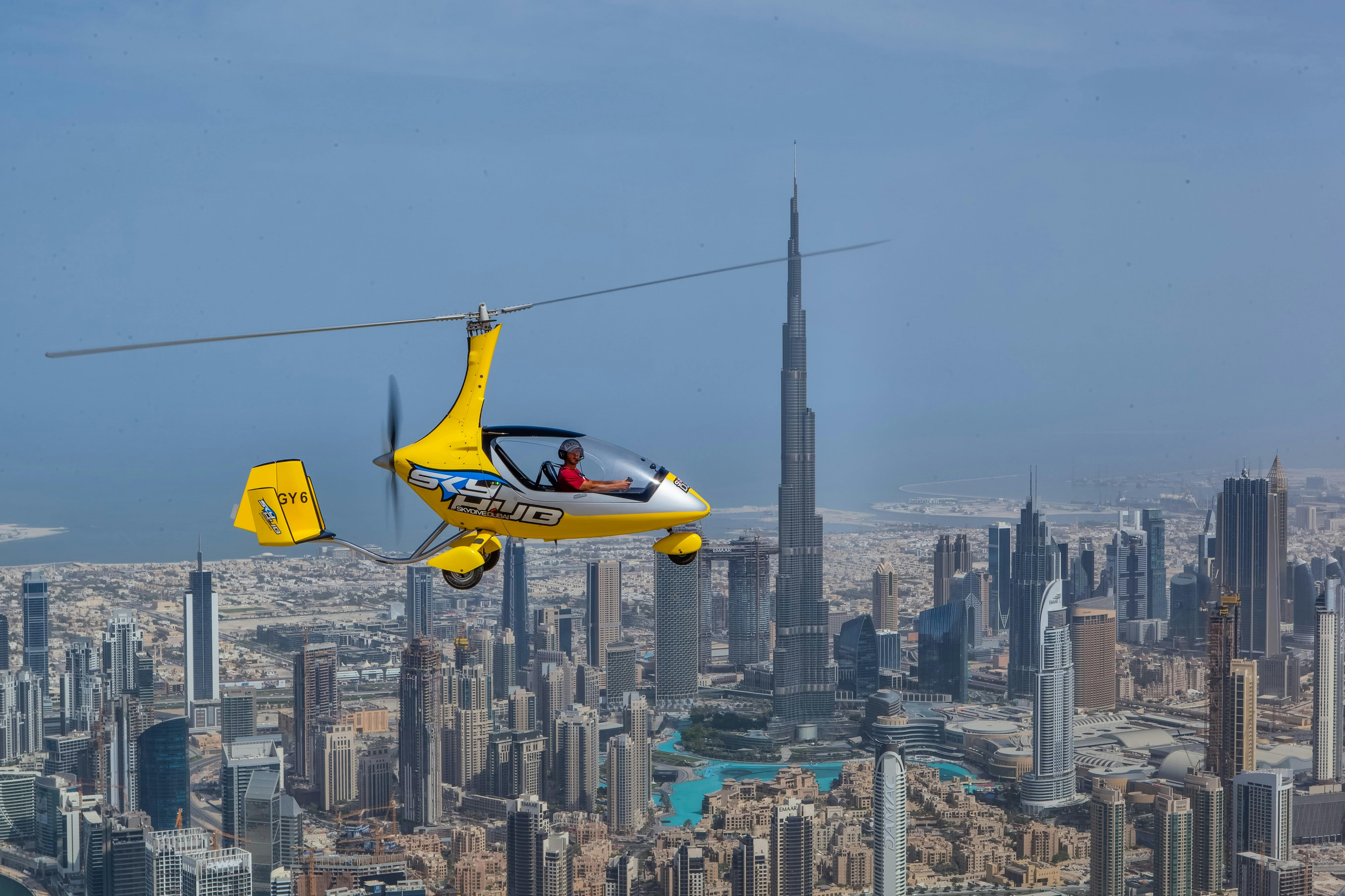 Dubai Gyrocopter Flight Tickets: 20-Min Tour over the Palm + Photos and Video Discount