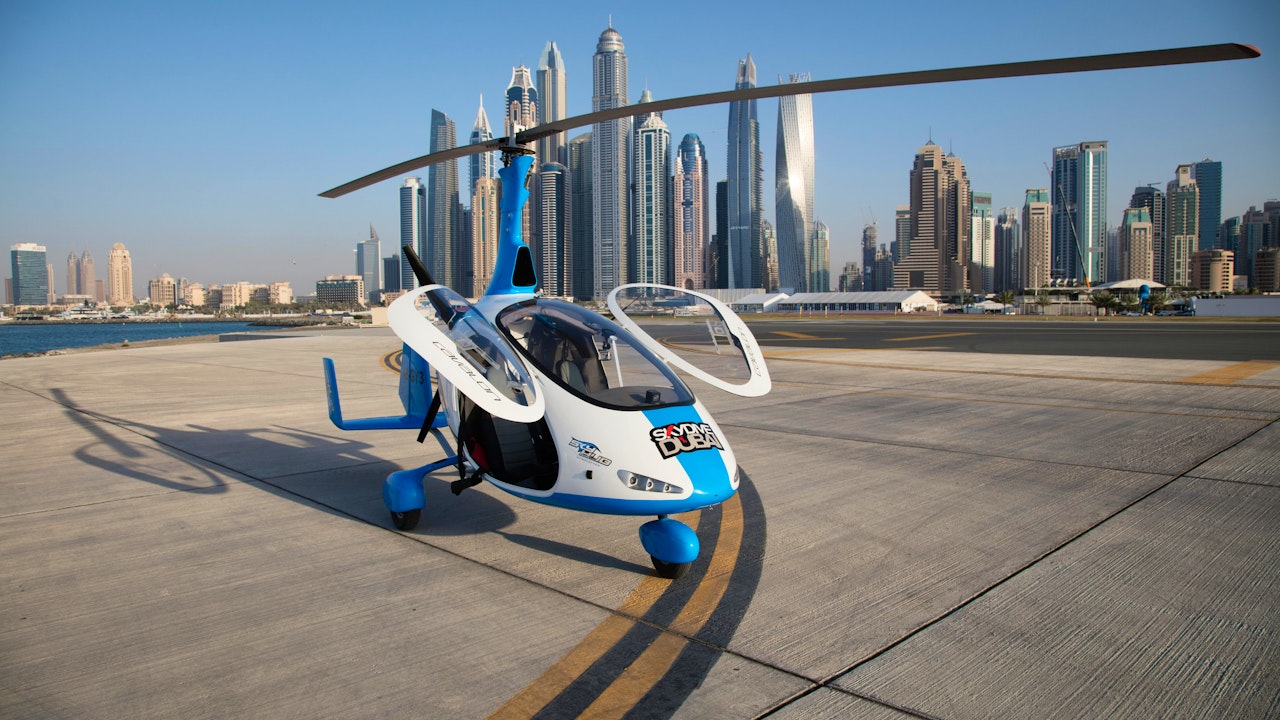 Dubai Gyrocopter Flight Tickets: 20-Min Tour over the Palm + Photos and Video Price