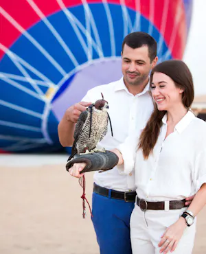 Hot Air Balloon Dubai with optional Buffet Breakfast and Falcon Show