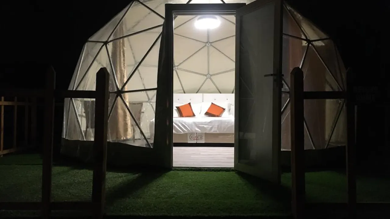 Overnight Camping Deluxe Dome Tent with AC Discount