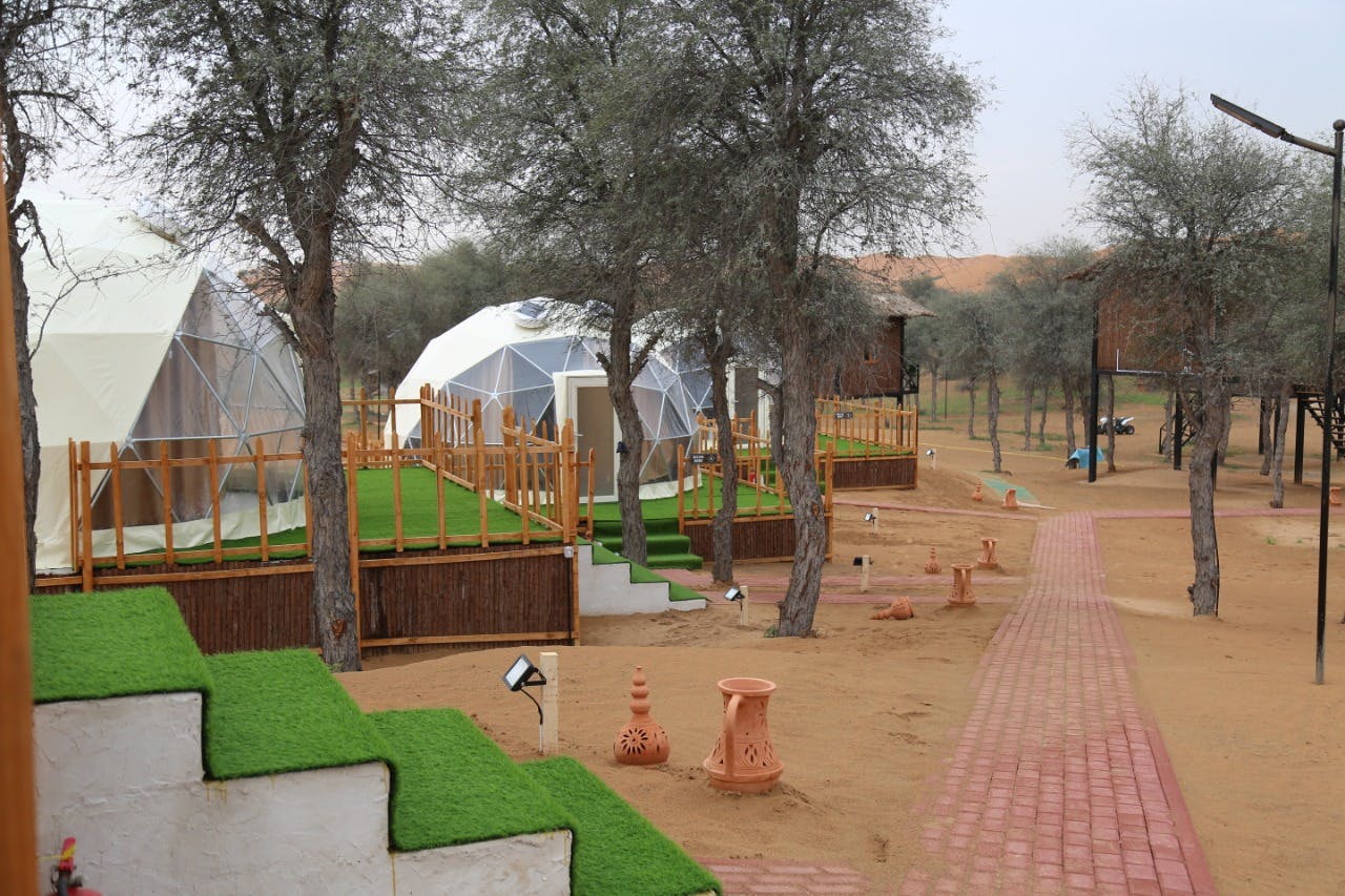 Overnight Camping Deluxe Dome Tent with AC  Ticket