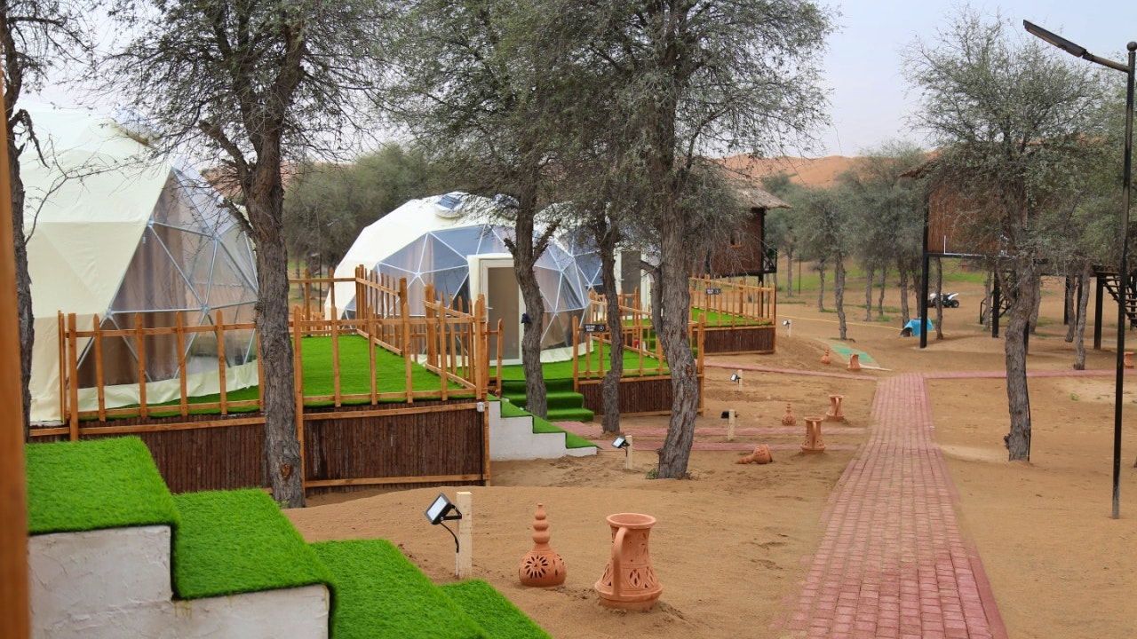 Overnight Camping Deluxe Dome Tent with AC Ticket