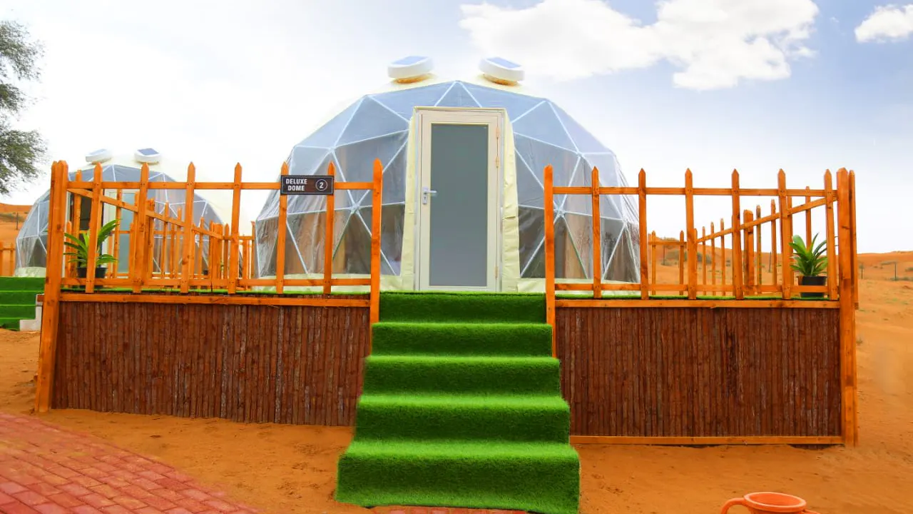 Overnight Camping Deluxe Dome Tent with AC