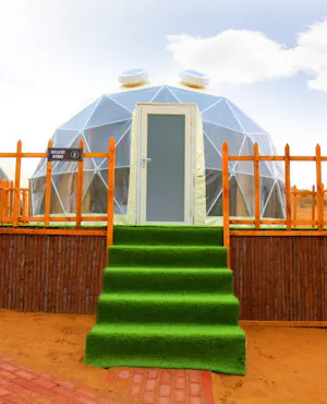 Overnight Camping Deluxe Dome Tent with AC 2 Person