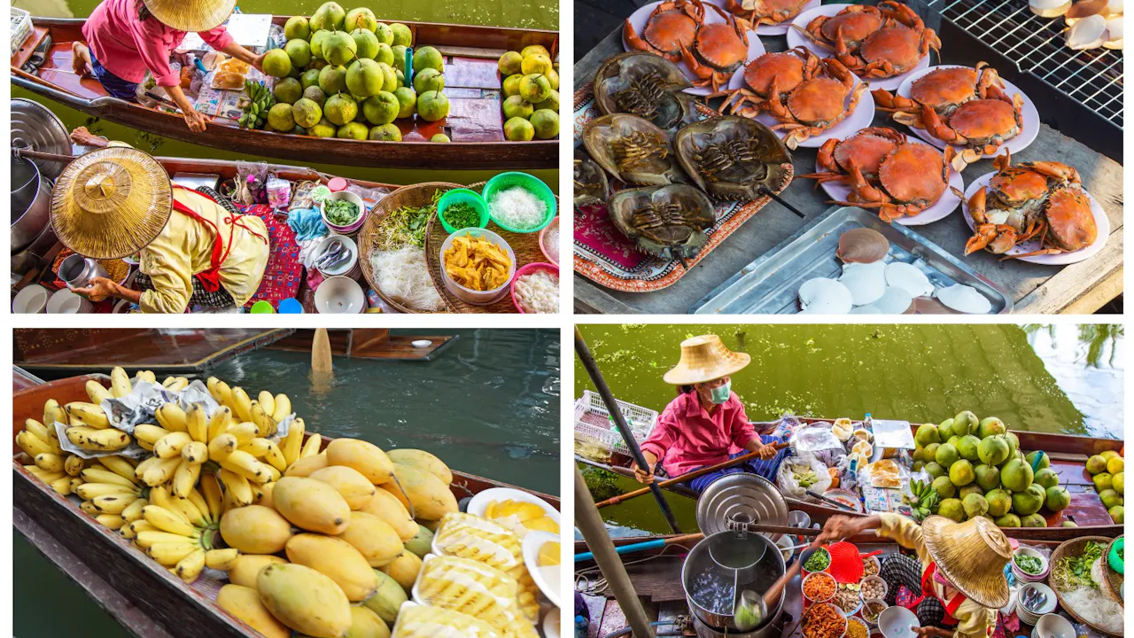 Classic Thailand Day Tour - Damnoen Saduak Floating Market & Elephant Camp Ticket