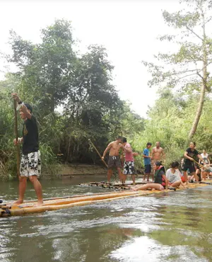 Enjoy Chiang Mai Bamboo Rafting Along the Mae Wang River
