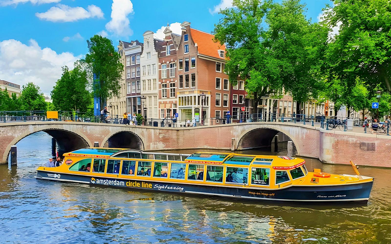Amsterdam Semi-Open Boat Canal Cruise Ticket