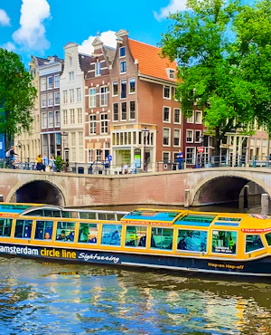 Amsterdam Semi-Open Boat Canal Cruise Ticket
