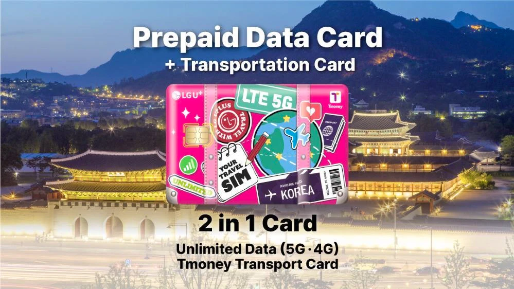 Korea Unlimited 4G Data SIM & T-Money Transportation Card Location