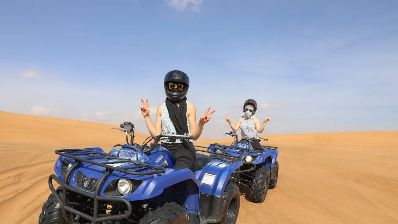 Premium Red Dunes by Quad Bike, Camel Ride, Sandboarding and BBQ