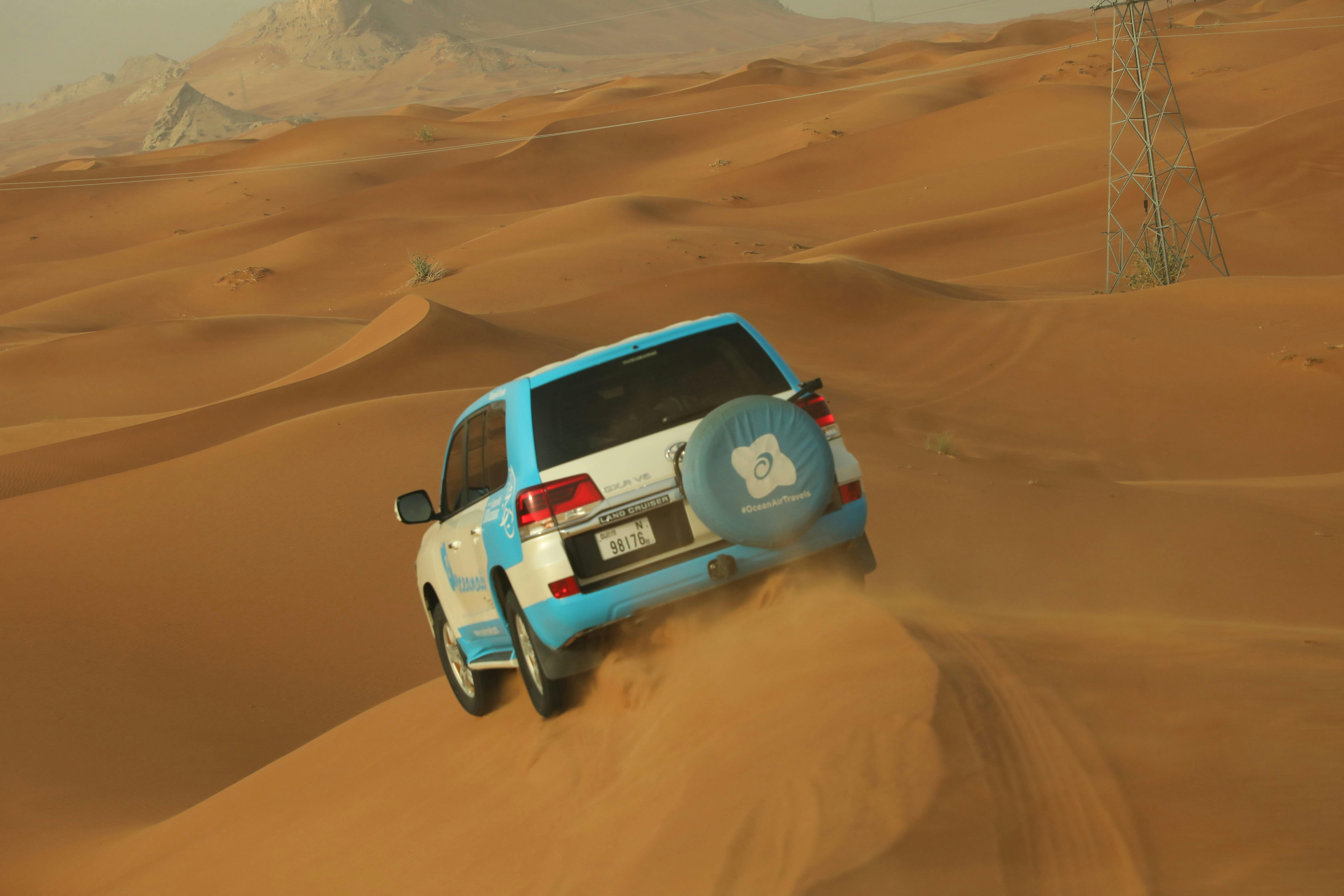 Morning Desert Safari Dubai: Dune Bashing, Sand Boarding, Camel Ride with Brunch Discount