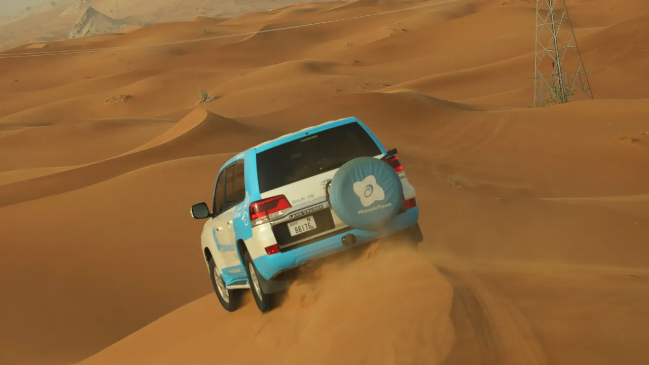 Morning Desert Safari Dubai: Dune Bashing, Sand Boarding, Camel Ride with Brunch Discount