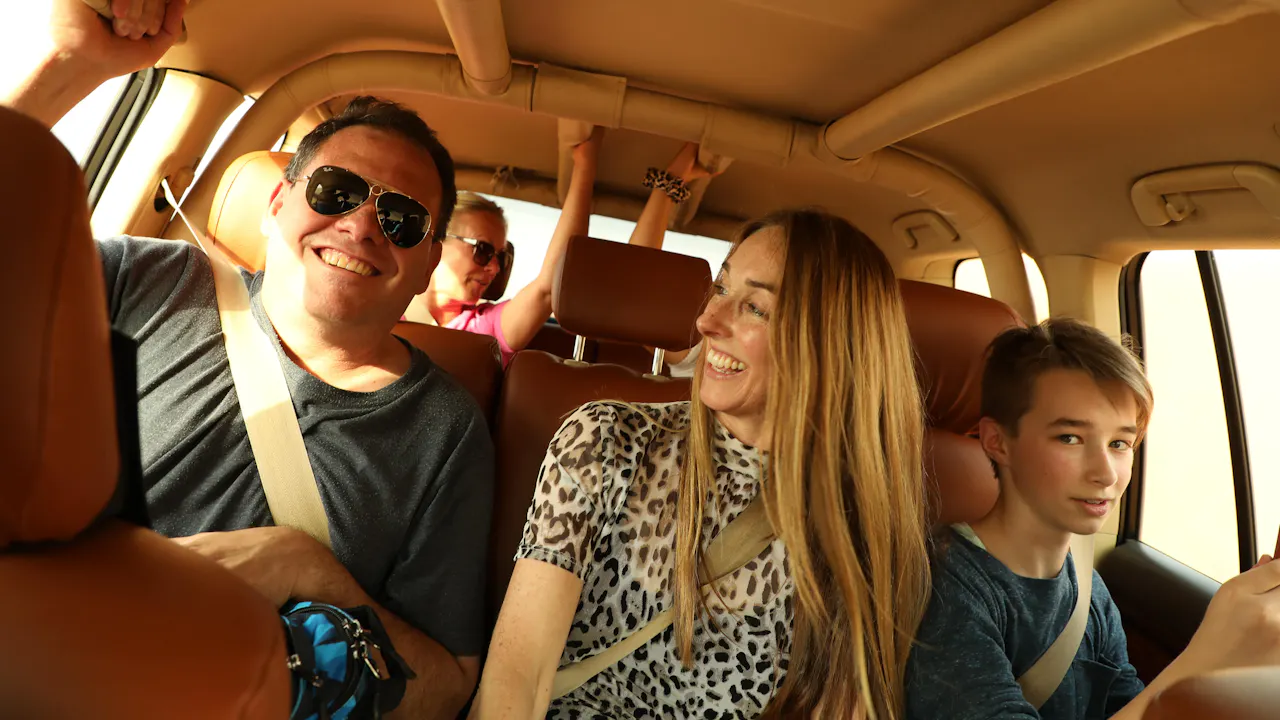 Morning Desert Safari Dubai: Dune Bashing, Sand Boarding, Camel Ride with Brunch Location