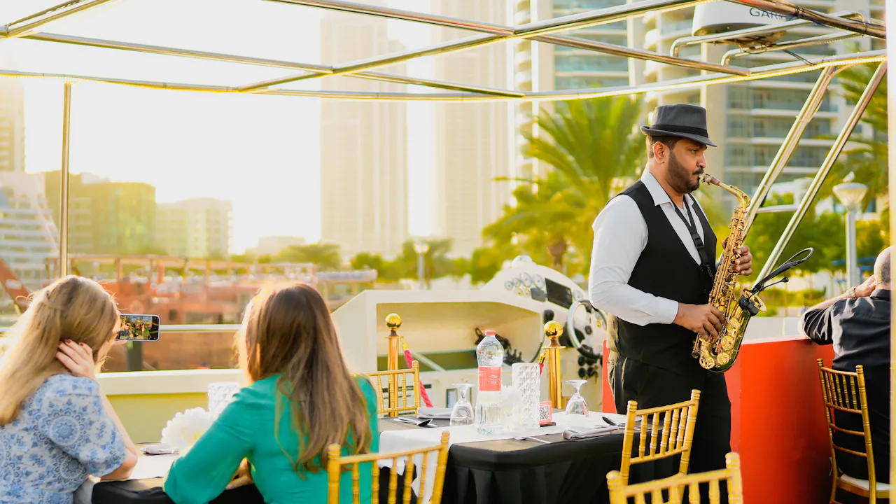Dubai Marina: Luxury Dinner Cruise with Live Music Location