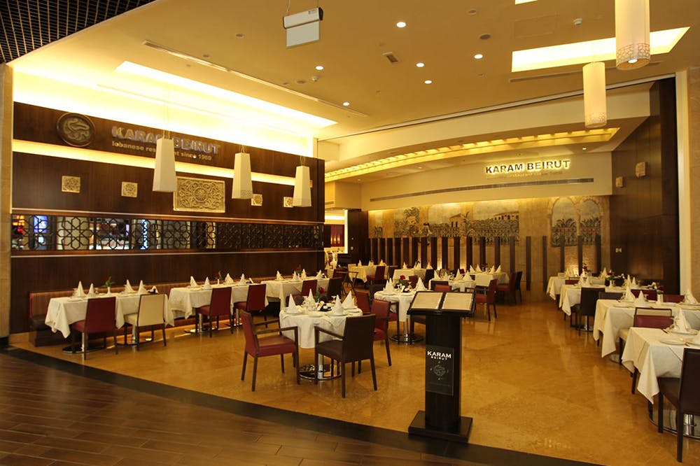 Discover Dubai by night and dine with The Ski Slopes view at Karam Restaurant Thrillark