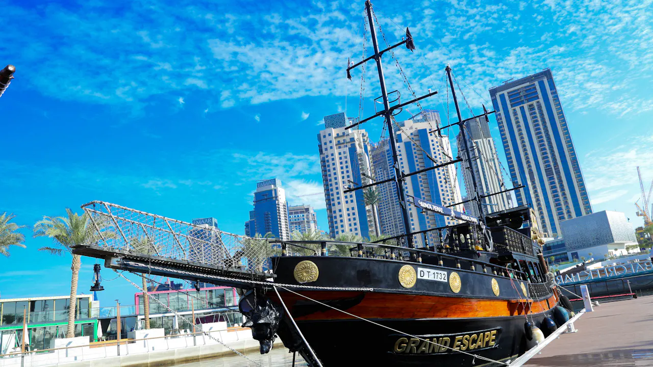 Pirate Brunch and Swim at Dubai Canal Location