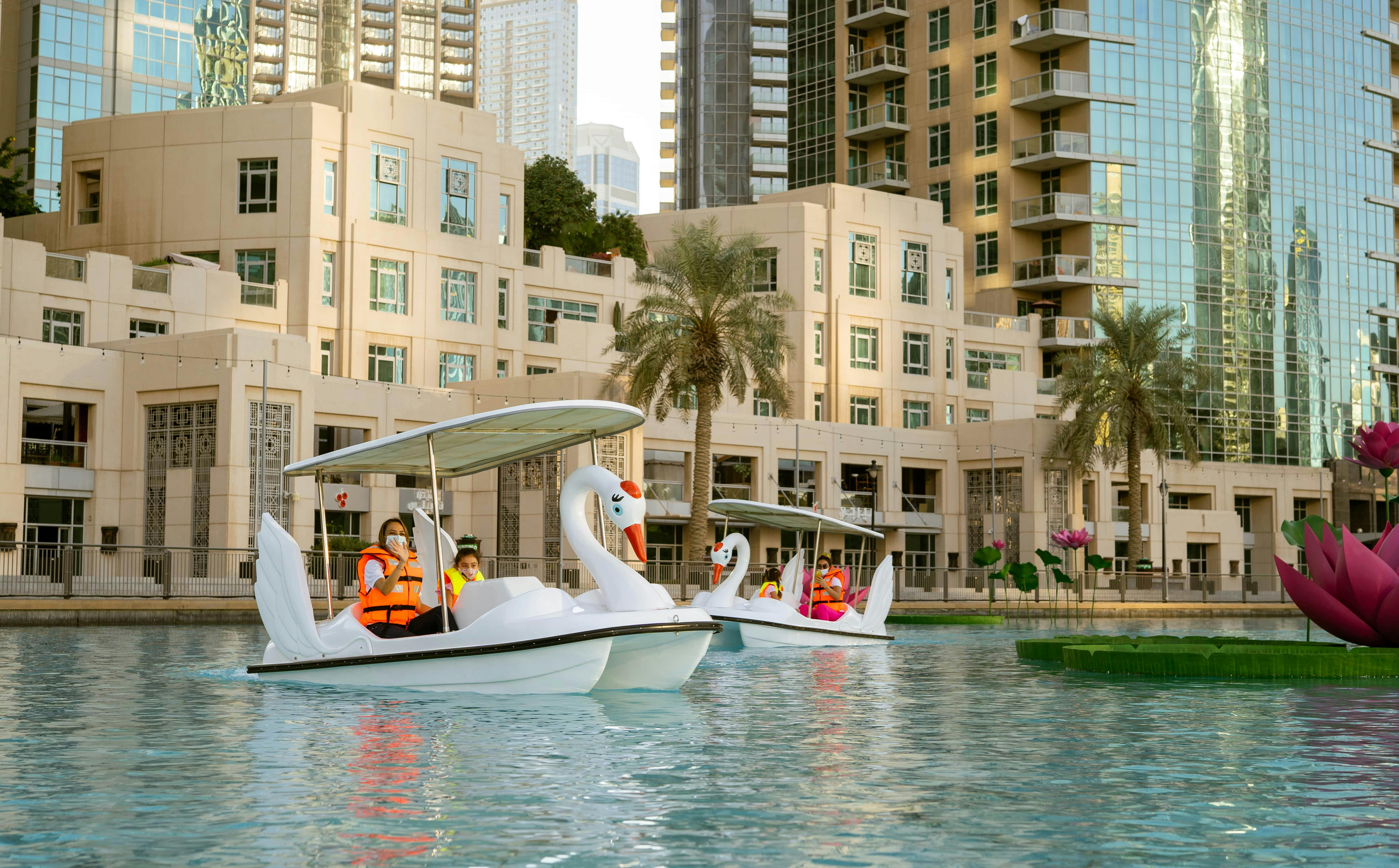 Dubai Fountain Electric Swan Boats Location