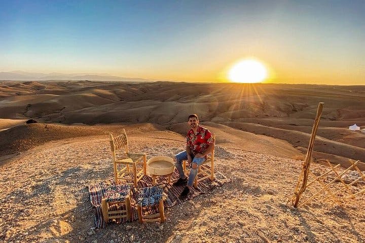 Sunset Camel Ride experience at the Agafay Rocky Desert