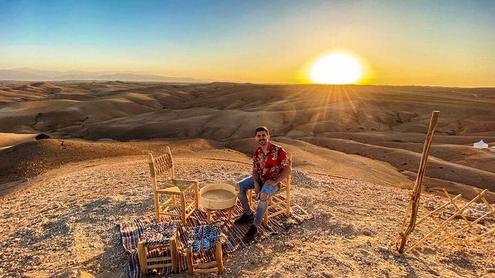 Sunset Camel Ride experience at the Agafay Rocky Desert