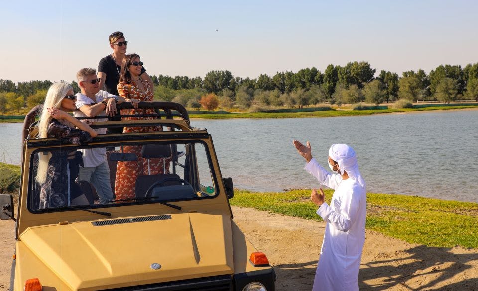 Morning Heritage Safari by Vintage G Class at Al Marmoom Oasis from Dubai Location