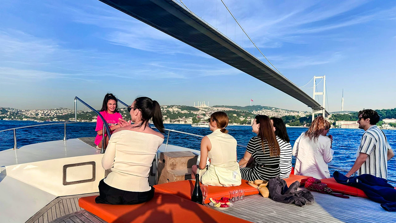 Evening Sunset Cruise on a Luxury Yacht in Istanbul Location
