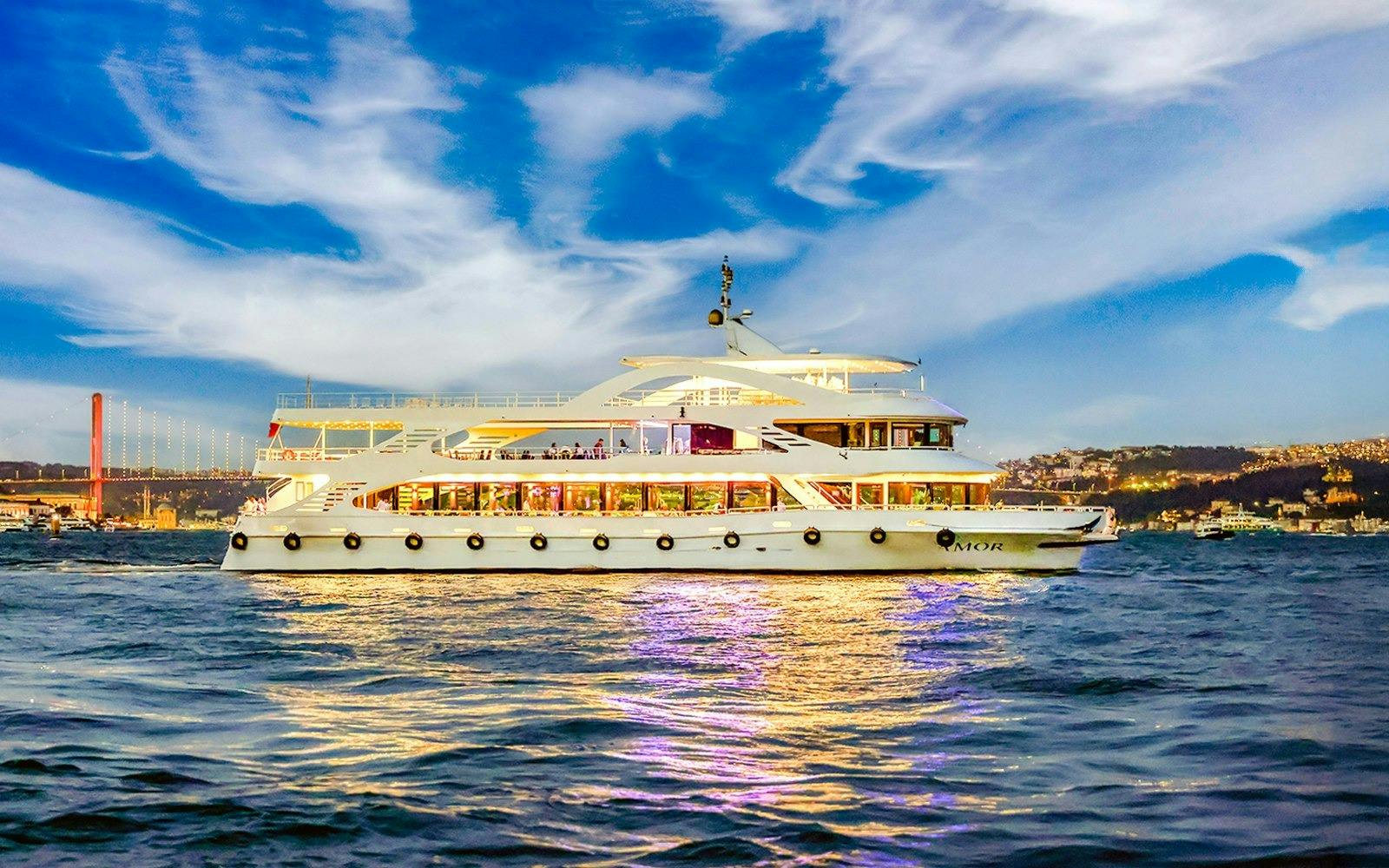 Evening Sunset Cruise on a Luxury Yacht in Istanbul
