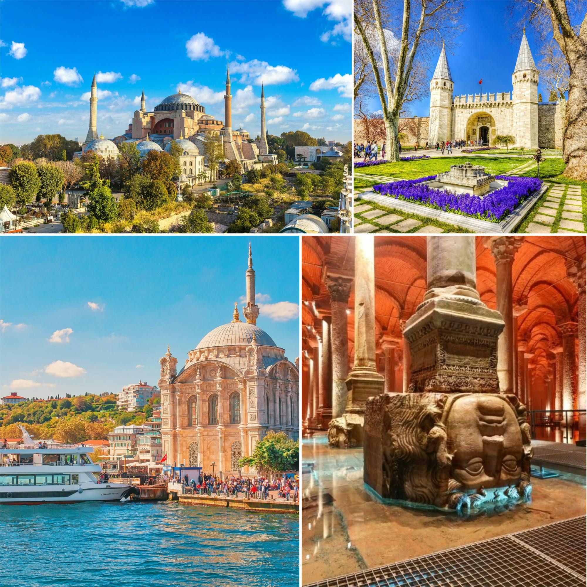  Combo Pass (Hagia Sophia, Topkapi Palace, Basilica Cistern, Bosphorus Cruise)