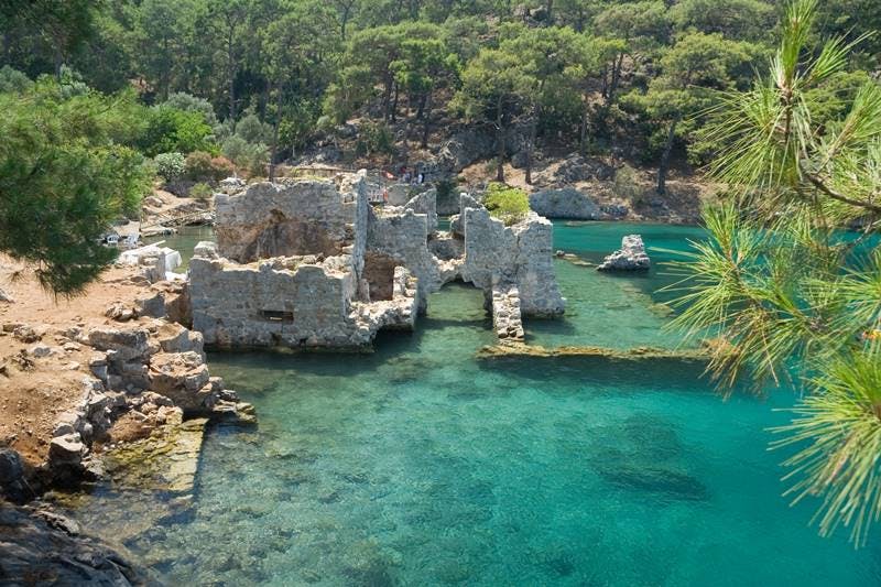 Phaselis Pirate Boat Tour with Lunch from Antalya/Kemer Ticket