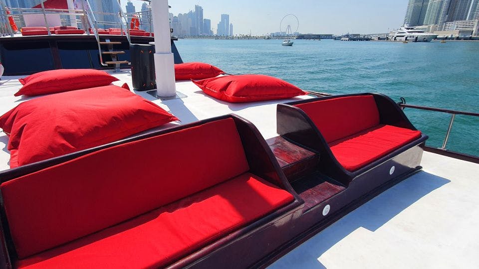 Dubai Marina Sailing Tour with BBQ and Swimming Experience