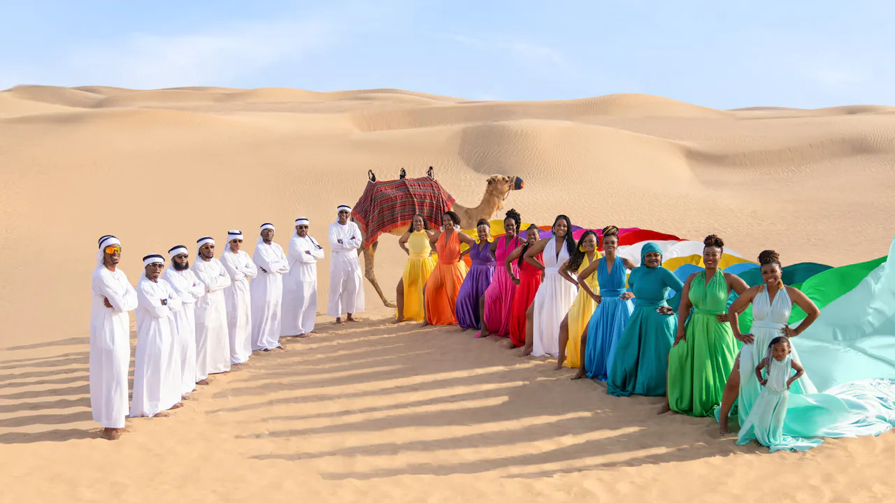 Flying Dress Photoshoot Dubai Location