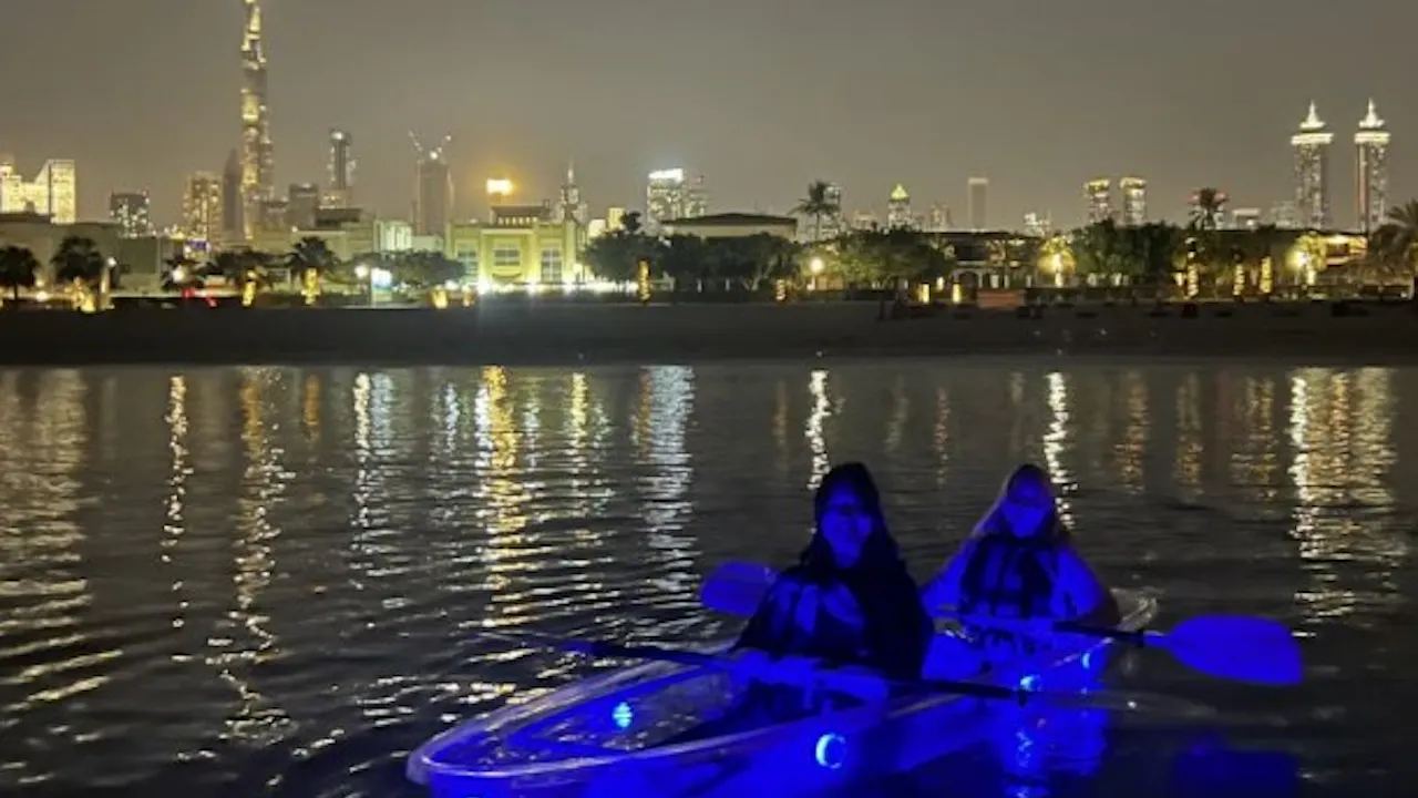 Night Clear Kayak in Dubai