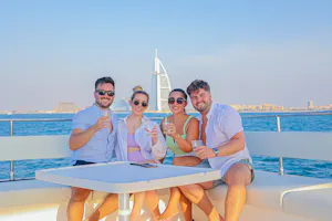 3 Hours Luxury Sharing Yacht Tour of Dubai Harbour with Gourmet Meal