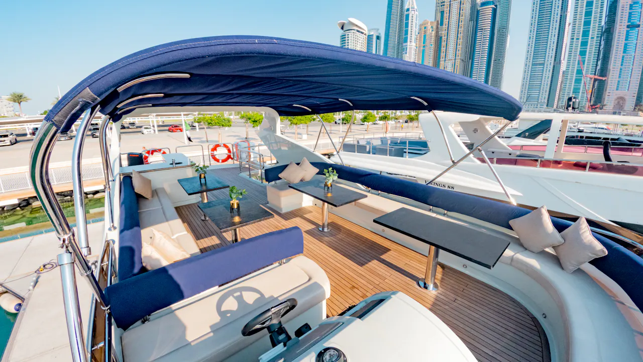 Luxury Yacht Sharing Tour along Burj Al Arab Coastline Location