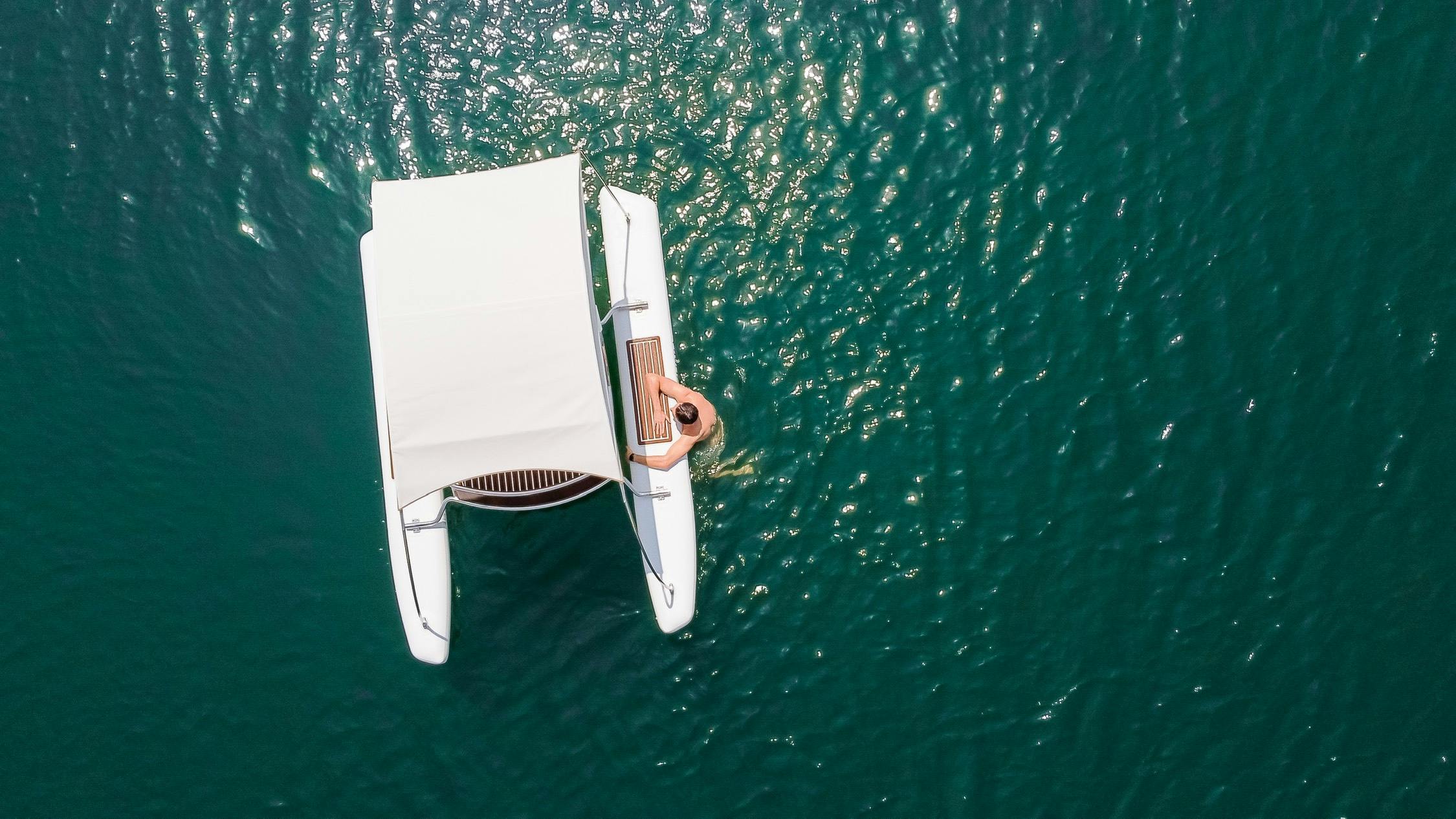 Luxury Electric Catamaran Ride for 15, 30 minutes in Dubai